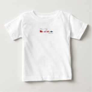 Camiseta Para Bebê "Papais noeis e Dinossauros Magia"