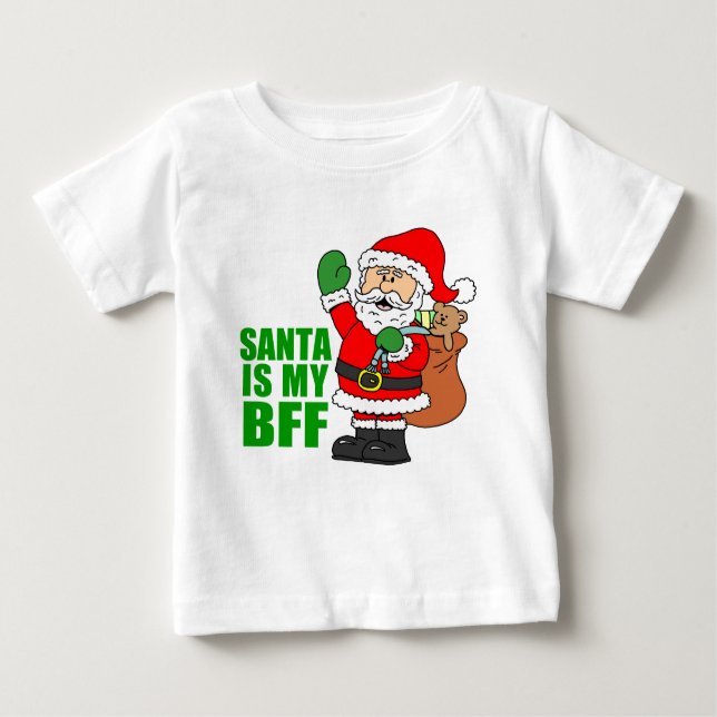 Camiseta Para Bebê Papais noeis é meu BFF (Frente)