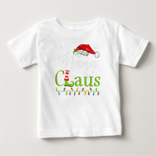 Camiseta Para Bebê Papais noeis Engraçados Nana Claus Família de Nata