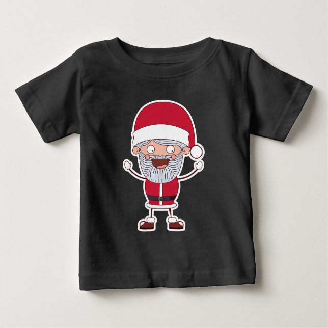 Camiseta Para Bebê Papais noeis engraçados, roupa personalizada (Frente)