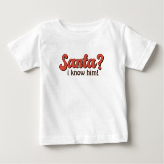 Camiseta Para Bebê Papais noeis? Eu o conheço! Feliz Natal dizendo Su