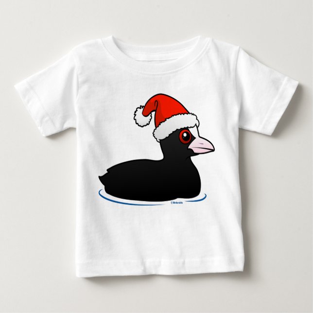 Camiseta Para Bebê Papais noeis Eurasian Coot (Frente)
