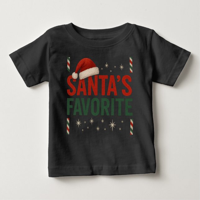 Camiseta Para Bebê Papais noeis Favoritos Bebê (Frente)