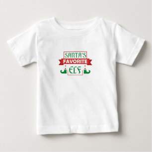 Camiseta Para Bebê Papais noeis Favoritos Elf