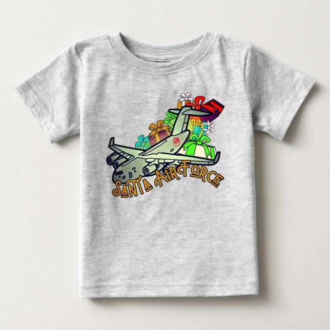 Camiseta Para Bebê Papais noeis, Força Aérea, Exército (Frente)