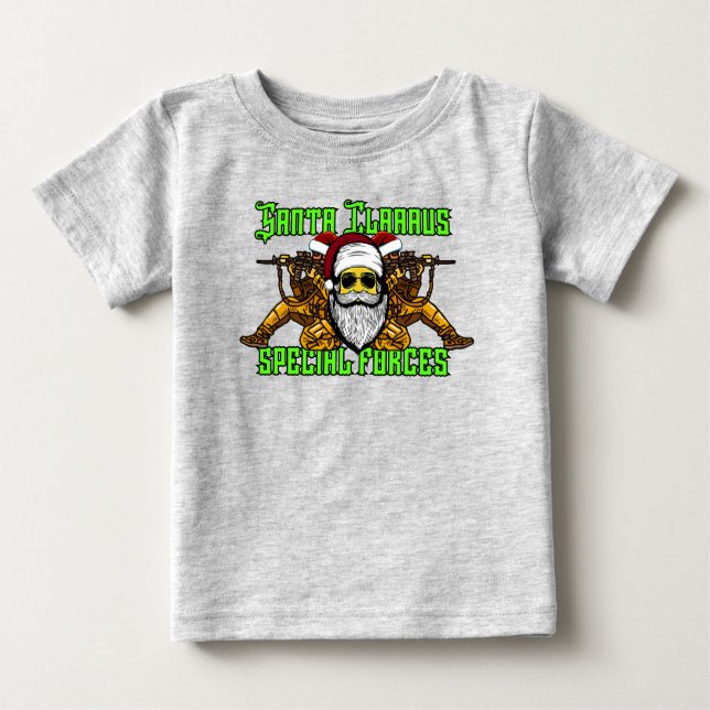 Camiseta Para Bebê Papais noeis, forças especiais, exército (Frente)