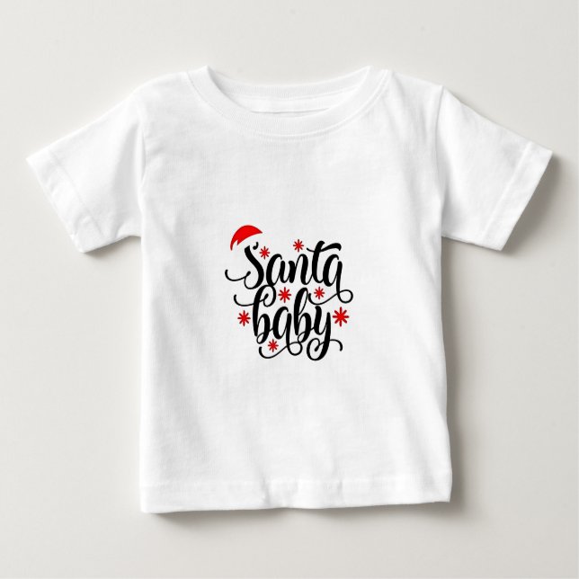 Camiseta Para Bebê Papais noeis Gravidez bebê Anúncio Papais noeis de (Frente)
