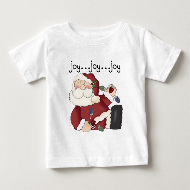 Camiseta Para Bebê Papais noeis Joy T-shirts e presentes (Frente)