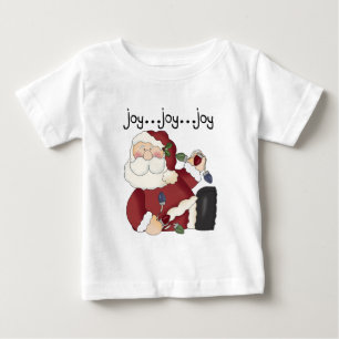 Camiseta Para Bebê Papais noeis Joy T-shirts e presentes