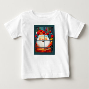 CAMISETA PARA BEBÊ PAPAIS NOEIS NA JANELA HO HO HO HO