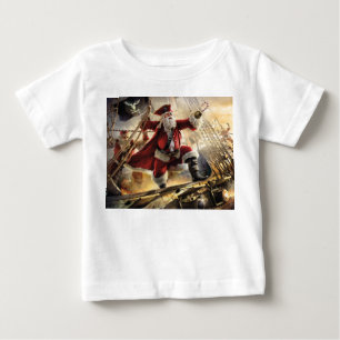 Camiseta Para Bebê Papais noeis piratas