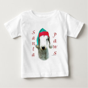 Camiseta Para Bebê Papais noeis Terrier Bedlington
