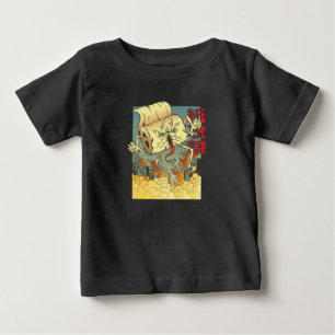 Camiseta Para Bebê Papel Higiênico Divertido Monstro Estilo Japonês