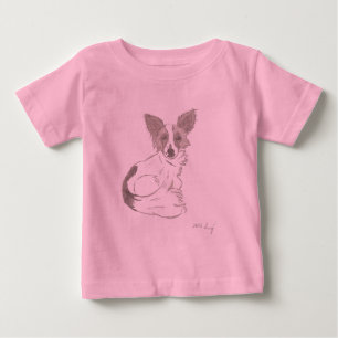 Camiseta Para Bebê Papillon Sketch Shirts