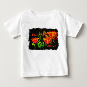 Camiseta Para Bebê Papoilas