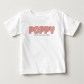 Camiseta Para Bebê Papoula Cresça Selvagem Livre Floral Gráfico Conto