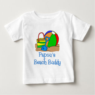 Camiseta Para Bebê Papou's Beach Buddy