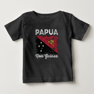 Camiseta Para Bebê Papua Nova Guiné - Sinalizador Afastado