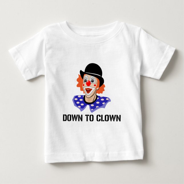 Camiseta Para Bebê Para clown para baixo piada engraçada do humor (Frente)