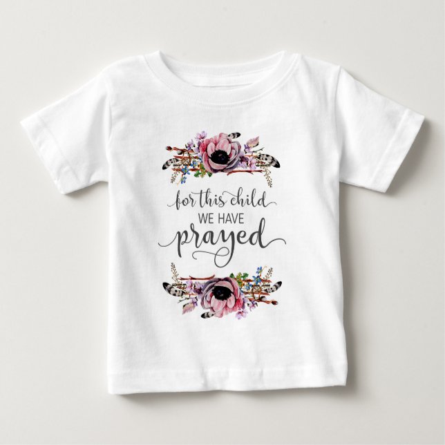 Camiseta Para Bebê Para Esta Criança, Nós Rezamos A Menina Tutu (Frente)