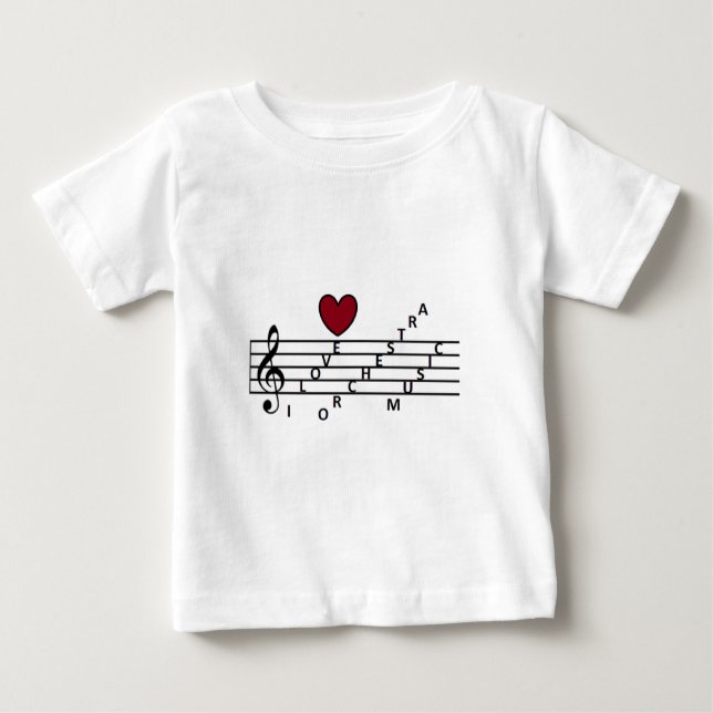 Camiseta Para Bebê Para o amante da música da orquestra (Frente)