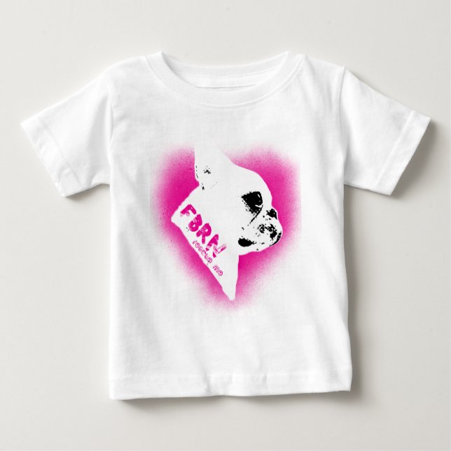 Camiseta Para Bebê Para o amor dos Frenchies - salve-me (Frente)