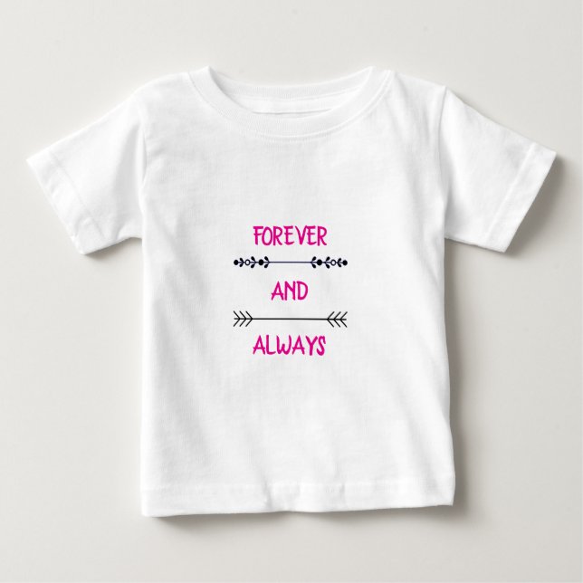 CAMISETA PARA BEBÊ PARA SEMPRE E SEMPRE (Frente)