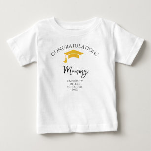 Camiseta Para Bebê Parabéns Mamãe Graduação Crianças 