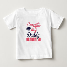 Camiseta Para Bebê Parabéns meu pai graduado