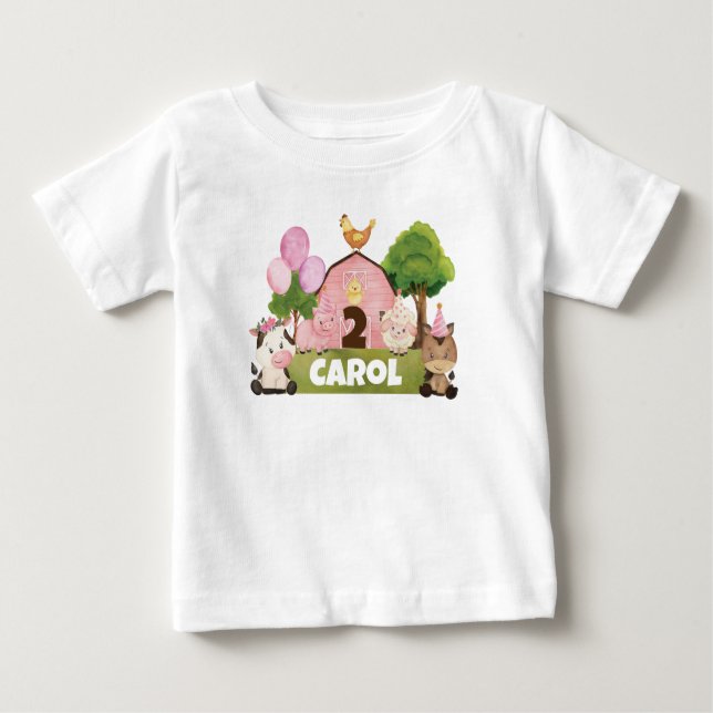 Camiseta Para Bebê Paraíso Rosa Personalizado (Frente)
