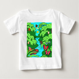 Camiseta Para Bebê Paraíso Selvagem com Vida Selvagem
