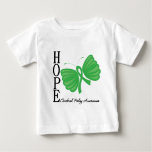 Camiseta Para Bebê Paralisia cerebral da borboleta da esperança