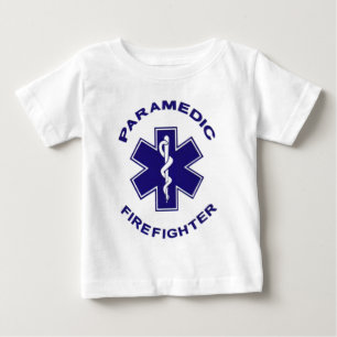 Camiseta Para Bebê paramédico do bombeiro