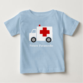 Camiseta Para Bebê Paramédico futuro branco da ambulância | de