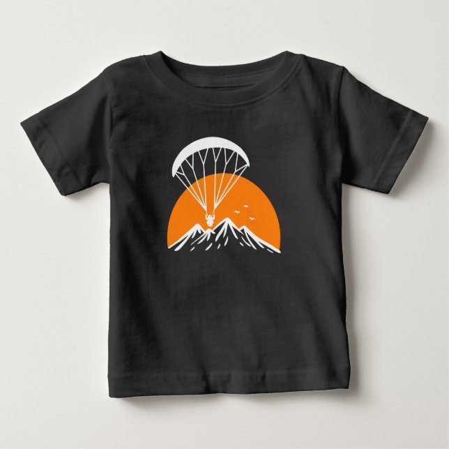 Camiseta Para Bebê Paramotoring Retro Vintage (Frente)