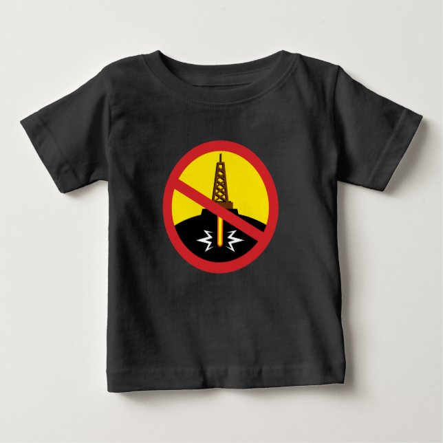 Camiseta Para Bebê Parar Fracking (Frente)