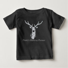 Camiseta Para Bebê Parceiro de caça de Pais