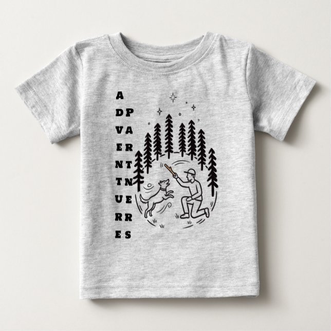 Camiseta Para Bebê Parceiros de Aventura  (Frente)