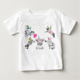 Camiseta Para Bebê Parceiros Safari Festa de aniversário Birthday