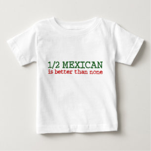 Camiseta Para Bebê Parcialmente mexicano