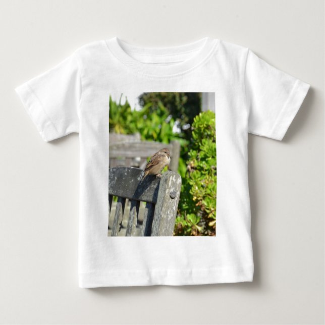 Camiseta Para Bebê Pardal Atrevido (Frente)