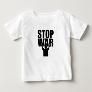 Camiseta Para Bebê Pare a guerra, Paz