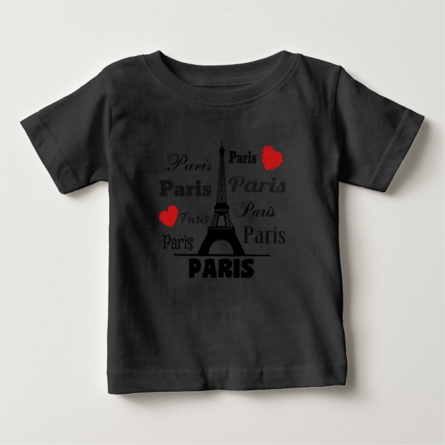 Camiseta Para Bebê Paris (Frente)