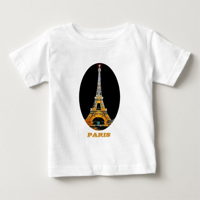 Camiseta Para Bebê Paris (Frente)