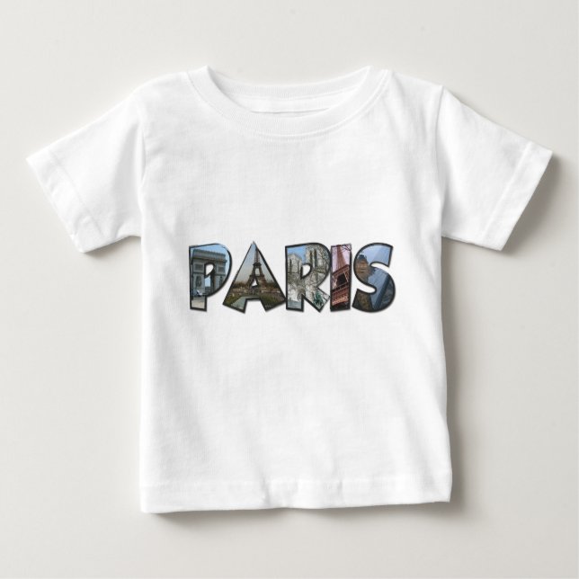 Camiseta Para Bebê paris (Frente)
