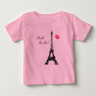 Camiseta Para Bebê Paris Sparkles Tu Bodycase