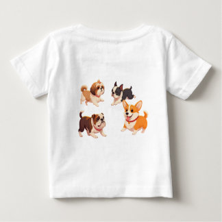 Camiseta Para Bebê "Park Pals: Cachorros de Cartoon em Play"