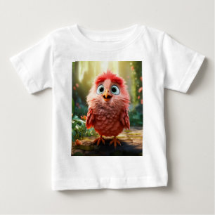 Camiseta Para Bebê Parker - O Pintinho Cardinal Vermelho