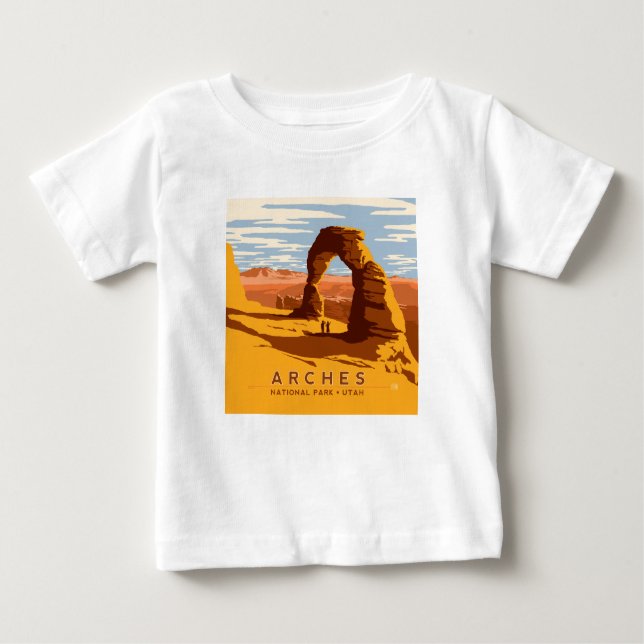 Camiseta Para Bebê Parque Nacional Arches | Utah (Frente)