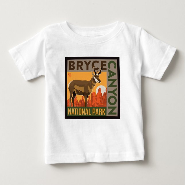 Camiseta Para Bebê Parque Nacional Bryce Canyon | Utah (Frente)